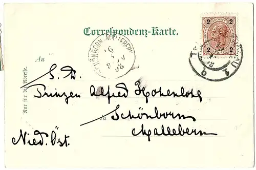 alte Ansichtskarte Gruss ausTeplitz-Schönau gel.1898