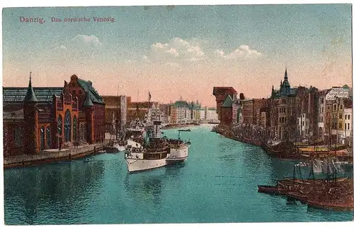 alte Ansichtskarte Danzig gel. 1918