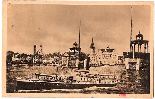 alte Ansichtskarte Bodensee-Dampfer gel.1915