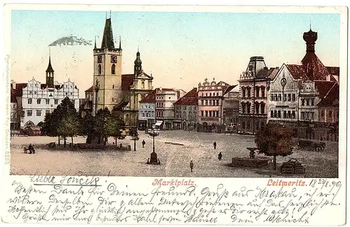 alte Ansichtskarte Leitmeritz gel.1898