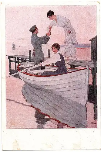 Alte Ansichtskarte Militaria gel.1916