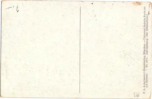 Alte Künstlerkarte Carl Spitzweg ungel.um 1910