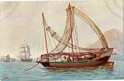 	Litho Ansichtskarte aus der Serie Marine Galerie von 1913