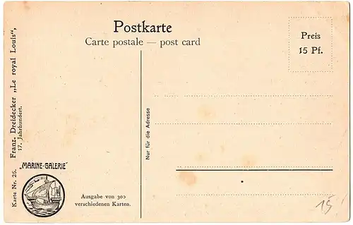 	Litho Ansichtskarte aus der Serie Marine Galerie von 1913