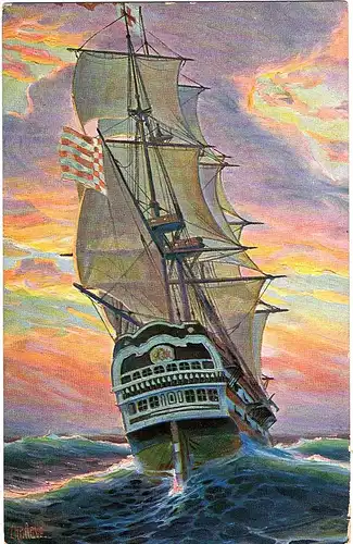	Litho Ansichtskarte aus der Serie Marine Galerie von 1913
