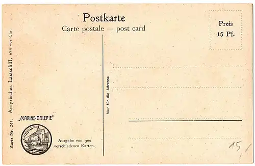 	Litho Ansichtskarte aus der Serie Marine Galerie von 1913