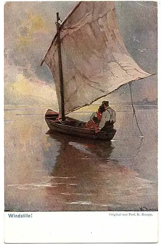 Litho Ansichtskarte Windstille ungel.um 1920