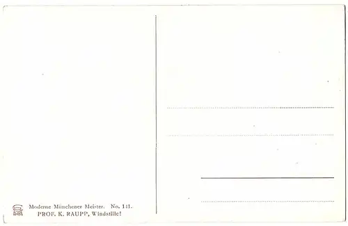 Litho Ansichtskarte Windstille ungel.um 1920