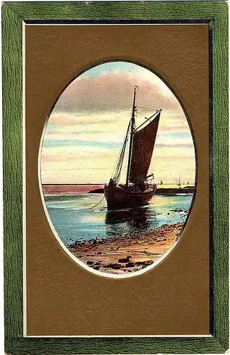  Ansichtskarte  Segelboot gel.um 1920