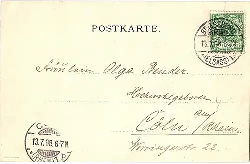 Litho Ansichtskarte Flußschiffahrt gel.1898