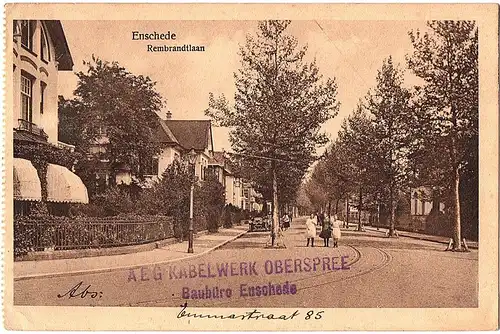 	alte Ansichtskarte Enschede gel. 1923