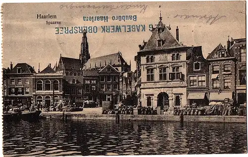 	alte Ansichtskarte Haarlem gel. 1921