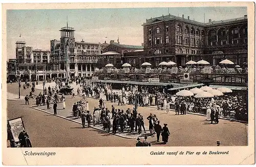 	alte Ansichtskarte Scheveningen gel. 1925