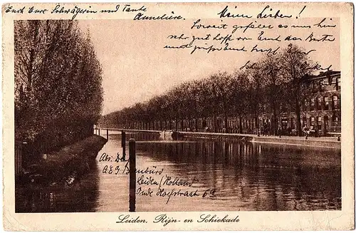 	alte Ansichtskarte Leiden gel. 1922