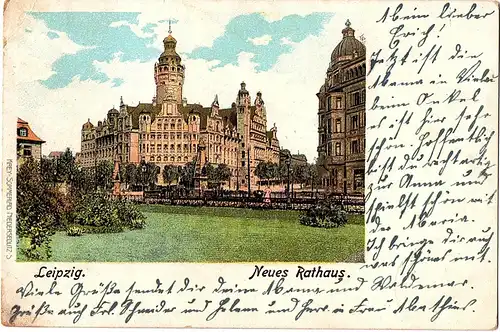 alte Ansichtskarte Leipzig gel. 1905