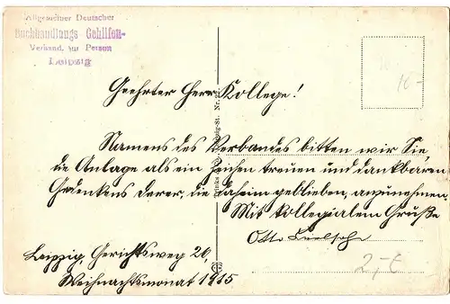 	alte Ansichtskarte Leipzig gel. 1915