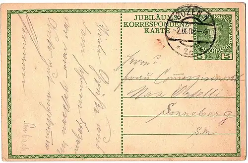 alte Ansichtskarte Franz Josef gel. 1908