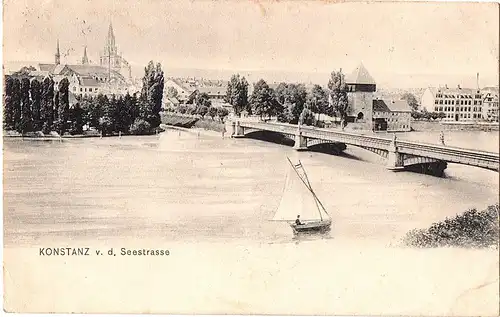 	alte Ansichtskarte Konstanz gel.1906