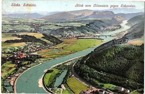 alte Ansichtskarte sächs.Schweiz gel.1909