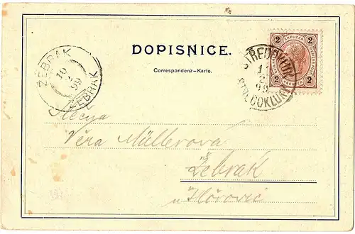 	alte Ansichtskarte Pozdrav gel.um 1899