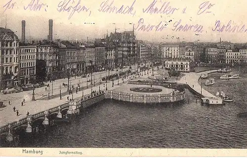 alte Ansichtskarte Hamburg,gel.1909