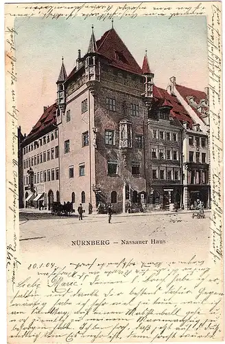 alte Ansichtskarte Nürnberg ,gel.1904