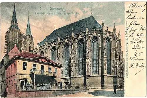 	alte Ansichtskarte Nürnberg ,gel.1901