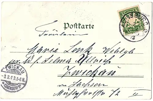 	alte Ansichtskarte Augsburg gel.1903
