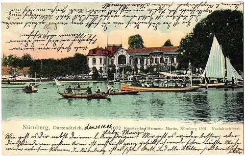 	alte Ansichtskarte Nürnberg ,gel.1901 
