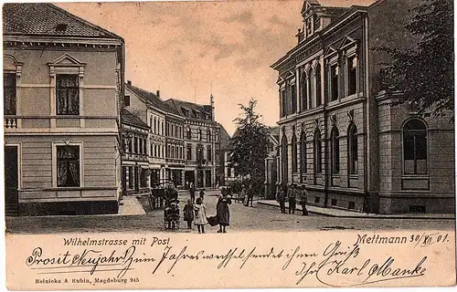 alte Ansichtskarte Mettmann ,gel.1901