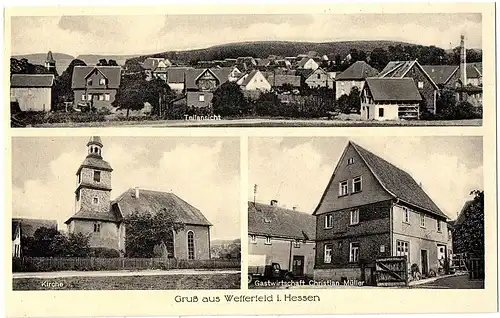 alte Ansichtskarte Gruss aus Wetterfeld ,gel.um 194?