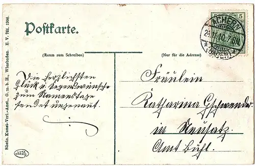 alte Ansichtskarte Freiburg ,gel.1910