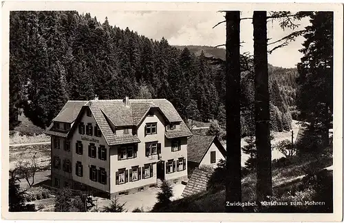 alte Ansichtskarte Zwickgabel ,gel.1936