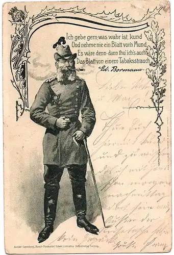 alte Ansichtskarte Tabakwerbung ,gel.1905