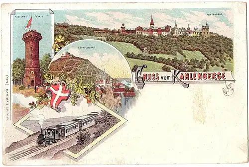 	alte Ansichtskarte Gruss vom Kahlenberge Wien gel.1898