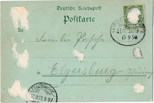 	alte Ansichtskarte Gruss aus Chemnitz,gel. Bahnpost 1898
