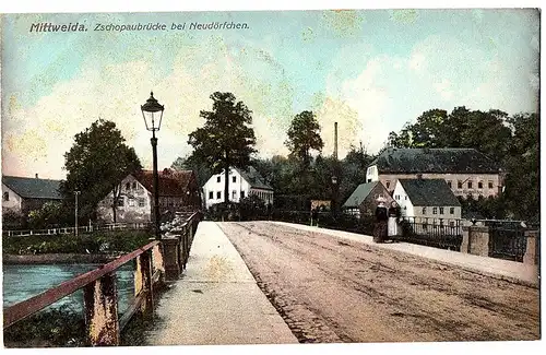 	alte Ansichtskarte Mittweida gel. 1909