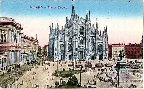 alte Ansichtskarte Mailand,Milano gel. 1921