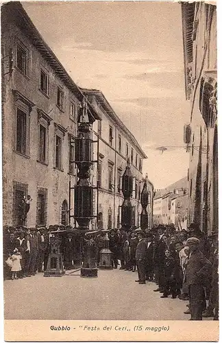 	alte Ansichtskarte Gubbio ungel. vor 1945