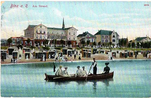 alte Ansichtskarte Binz auf Rügen gel.1909