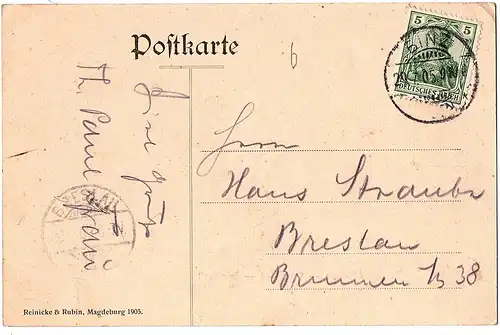 alte Ansichtskarte Binz auf Rügen gel.1905