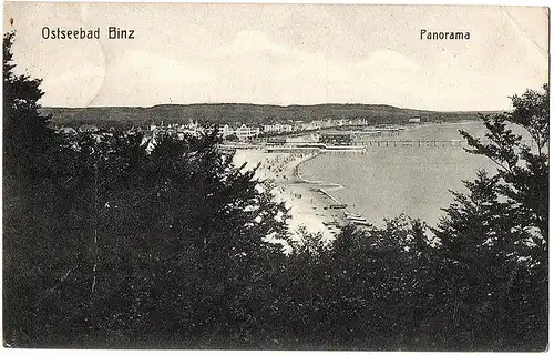 alte Ansichtskarte Binz auf Rügen gel.1907