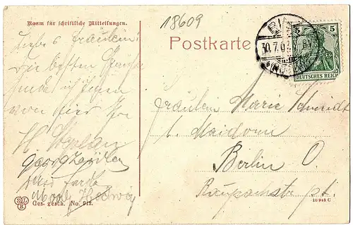 alte Ansichtskarte Binz auf Rügen gel.1907