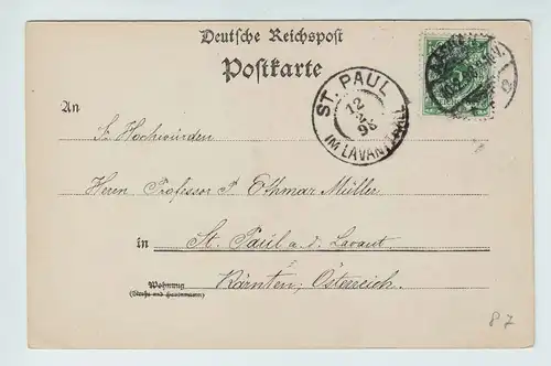 AK Gruss aus Aachen gel. 1898