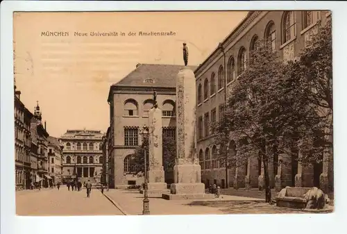 AK München Neue Universität in der Amalienstraße gel. 1911