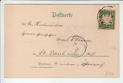 AK München Rathaus - gel. 1898