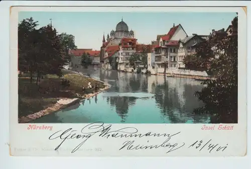 AK Nürnberg Insel Schütt gel. 1901