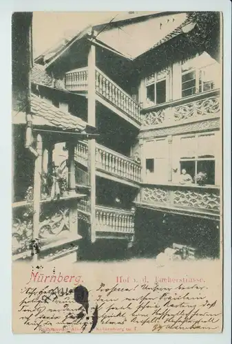 AK Nürnberg Hof in der Tucherstraße gel. 1900 