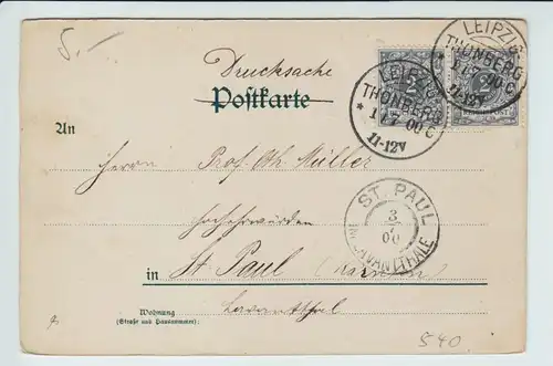 AK Leipzig um 1790, Zwinger und Moritzbastei Stempel Thonberg gel. 1900