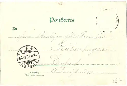 AK Litho Gruß aus Leipzig Eutritzsch gel.1899